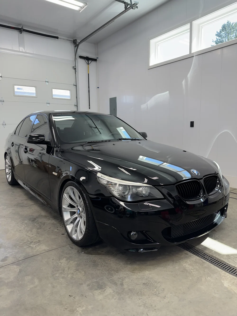 Black BMW after exterior detail