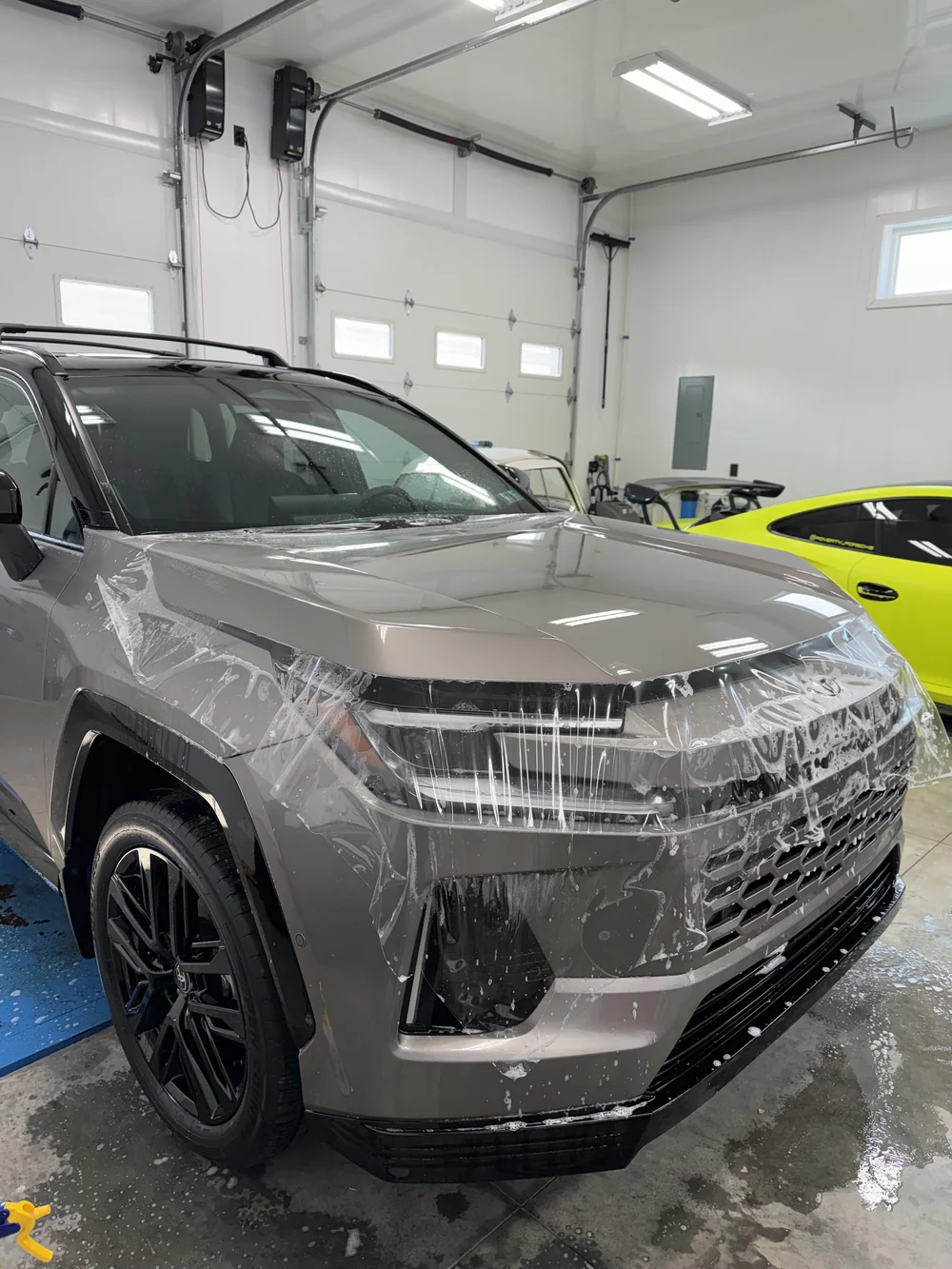 Luxury SUV with paint protection film applied